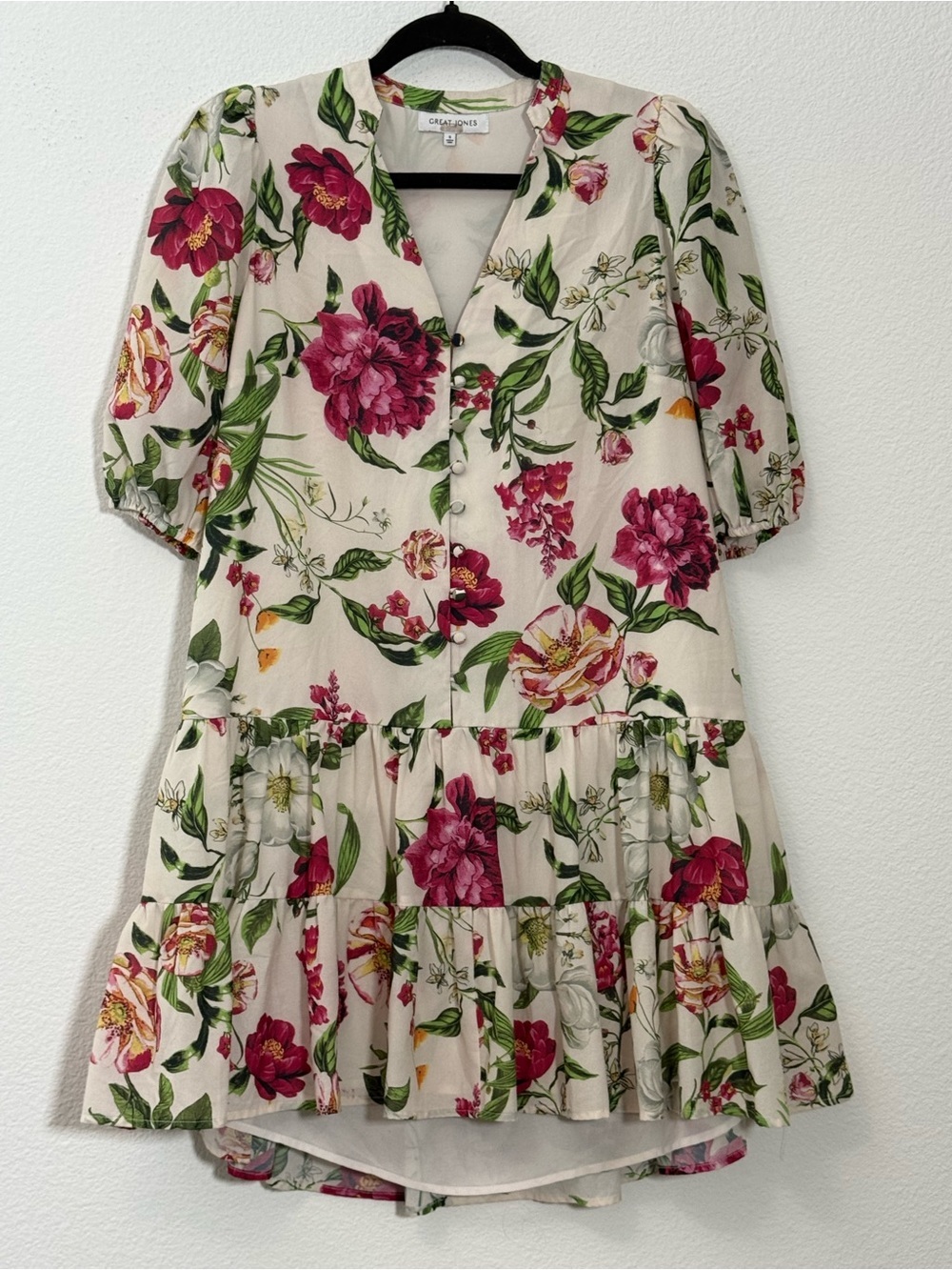 Great Jones Floral Cottagecore Prairie Dress Size Small Romantic Peony Print